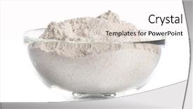  Presentation with nutrition - Presentation design having rural nutrition - glass bowl with flour background and a white colored foreground