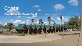  Presentation with area - Slide deck with rural-parking-area-with-wood background and a  colored foreground