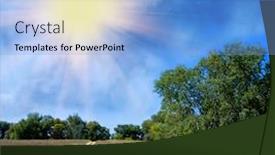  Presentation with rural road - Amazing PPT layouts having rural road across field in steppe backdrop and a light blue colored foreground