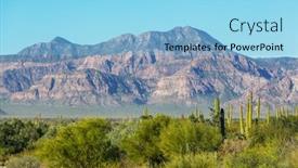  Presentation with rural road - Cool new theme with rural-road-along-cactus-fields backdrop and a light blue colored foreground