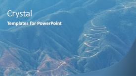  Presentation with rural road - PPT theme consisting of rural-road-in-mountains-mexico background and a  colored foreground