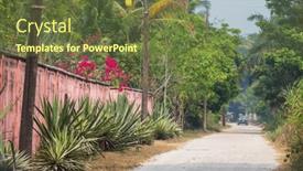  Presentation with rural - PPT layouts enhanced with rural-road-in-the-honduras background and a tawny brown colored foreground
