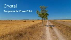  Presentation with agricultural - Slides with rural-road-in-the-spanish background and a ocean colored foreground