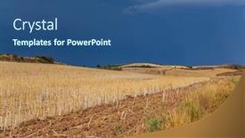  Presentation with agricultural - PPT theme enhanced with rural-road-in-the-spanish background and a ocean colored foreground