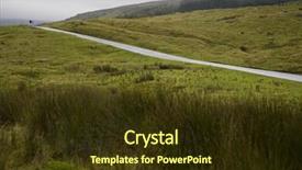  Presentation with england - Beautiful PPT theme featuring rural road in yorkshire dales backdrop and a tawny brown colored foreground