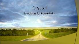  Presentation with rural road - Theme with rural road background and a light blue colored foreground