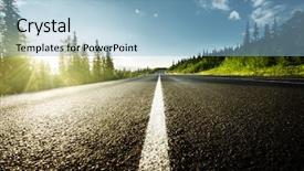  Presentation with rural road - Audience pleasing presentation theme consisting of rural roads - road in mountains backdrop and a  colored foreground