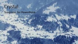  Presentation with misty - PPT theme consisting of rural scene in carpathian mountains in winter season misty weather background and a teal colored foreground