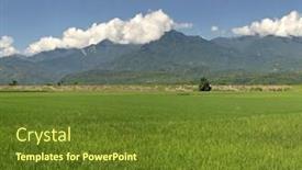  Presentation with scenery - Slide set featuring sky landscape in hualian taiwan background and a tawny brown colored foreground