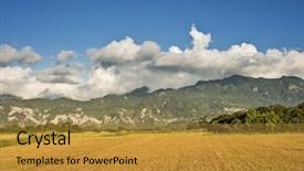  Presentation with golden rice - Audience pleasing PPT layouts consisting of rural scenery with golden paddy backdrop and a gold colored foreground