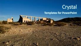  Presentation with soil structure - Presentation having rural spanish scenery dry soil background and a ocean colored foreground