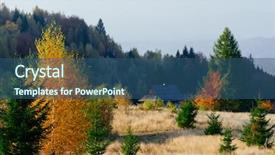  Presentation with sugarcane fields mountains landscape nature - Slides with rural tourism homestead - autumn landscape in the village background and a ocean colored foreground