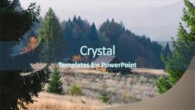  Presentation with abandoned - Slides having rural tourism homestead - old abandoned village background and a ocean colored foreground