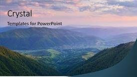  Presentation with rural tourism - Slide deck consisting of rural tourism homestead - view from the mountain background and a  colored foreground