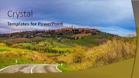  Presentation with olive trees - Audience pleasing slides consisting of rural-tourism-in-the-legendary backdrop and a light blue colored foreground