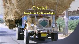  Presentation with rural india - Colorful slides enhanced with rural transportation - overloaded truck on highway rajasthan backdrop and a tawny brown colored foreground