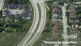  Presentation with housing - Beautiful PPT theme featuring rural urban community aerial view - patterns found in contemporary american backdrop and a gray colored foreground