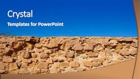  Presentation with masonry - Presentation theme having rural community - tabarca island battlement fort masonry background and a dark gray colored foreground