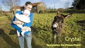  Presentation with rural women - Presentation theme having rural women - mother with her child looking background and a  colored foreground