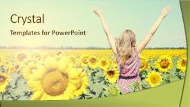  Presentation with rural women - Presentation consisting of rural women - young woman in sunflower field background and a  colored foreground