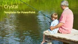  Presentation with grandfather - Beautiful slides featuring rural youth - photo of grandfather and grandson backdrop and a tawny brown colored foreground