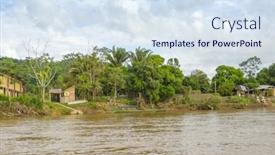  Presentation with amazon river - Beautiful PPT theme featuring rurrenabaque-bolivia-may-11-2014 backdrop and a sky blue colored foreground