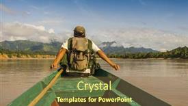  Presentation with boat river - PPT theme having rurrenabaque-bolivia-may-12-2014 background and a  colored foreground