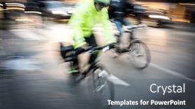  Presentation with rush hour - Slides having rush-evening-hour-and-people background and a dark gray colored foreground