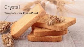  Presentation with wheat - PPT layouts having rusks - rusk and wheat background and a lemonade colored foreground
