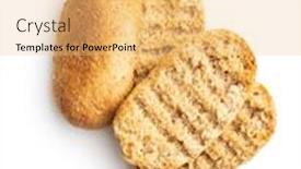 Presentation with bread - Amazing presentation theme having rusk-bread-dried-crispbread-isolated backdrop and a yellow colored foreground