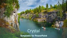  Presentation with russian - Presentation theme having ruskeala-karelia-russian-federation-16 background and a ocean colored foreground