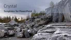  Presentation with mountain - Slides with ruskeala-mountain-park-landmark background and a light blue colored foreground