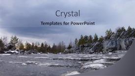  Presentation with mountain - Theme featuring ruskeala-mountain-park-landmark background and a light blue colored foreground