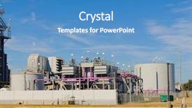  Presentation with electric plant - Presentation enhanced with russell natural gas powered electric background and a teal colored foreground