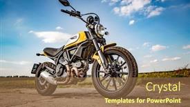  Presentation with designs - Presentation design featuring russia-august-11-2015-scrambler background and a coral colored foreground