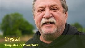  Presentation with elderly cats - Presentation design with russia cheerful and happy elderly background and a tawny brown colored foreground