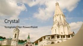  Presentation with russia - Colorful PPT theme enhanced with russia church of the ascension backdrop and a  colored foreground