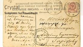  Presentation with postage - Amazing slide deck having russia-circa-1908-the-old backdrop and a lemonade colored foreground