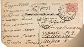  Presentation with congratulation - Theme enhanced with russia-circa-1916-reverse-side background and a lemonade colored foreground