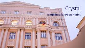  Presentation with spiritual building blocks - Theme featuring russia dolls - facade of building with santa background and a sky blue colored foreground