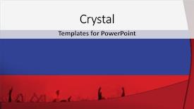  Presentation with russia - Presentation design featuring russia football supporters background and a  colored foreground