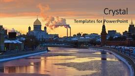  Presentation with sun rising over north america - Amazing PPT layouts having russia history - sunset over moscow river moscow backdrop and a yellow colored foreground