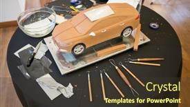  Presentation with ford car - Presentation design featuring russia-moscow-4-dec-2014 background and a tawny brown colored foreground