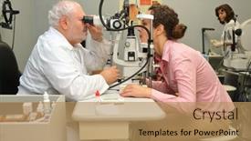  Presentation with ophthalmology - Presentation theme enhanced with russia-moscow-aug-31-2015 background and a coral colored foreground