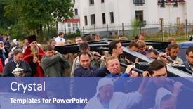  Presentation with worship - PPT theme with russia-moscow-august-22-orthodox background and a ocean colored foreground