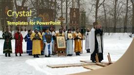  Presentation with christians - Beautiful PPT layouts featuring russia-moscow-jan-19-orthodox backdrop and a tawny brown colored foreground