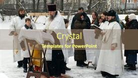  Presentation with christians - PPT layouts having close of man hands touching moon planet background and a ocean colored foreground