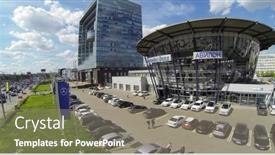  Presentation with mercedes - Presentation design consisting of russia-moscow-may-14-2014 background and a gray colored foreground