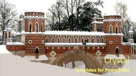  Presentation with russia - Audience pleasing PPT theme consisting of russia-moscow-tsaritsino-zarizino-tsaritsyno backdrop and a tawny brown colored foreground