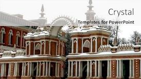  Presentation with russia - Cool new presentation theme with russia-moscow-tsaritsino-zarizino-tsaritsyno backdrop and a white colored foreground